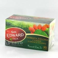 Чай Сер Едвард зелений чай з соком фіги 40 пакетів 40
