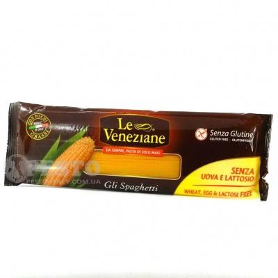 Біологічно чисті та безглютенові Le Veneziane Spaghetti Pasta 250 г (кукурузяні)