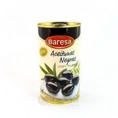 Оливки Baresa чорні з кісточкою 350г