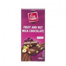 Шоколад Fin carre молочний з горіхами і родзинками 200г