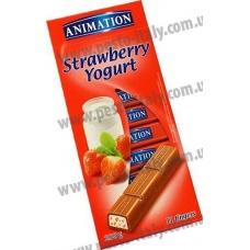 Шоколад Animation з полуницею та йогуртом 200г