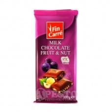 Шоколад Fin Carre молочний fruit nut 100г