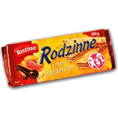 Вафельки Tastino Rodzinne o smaku kakao 180 г