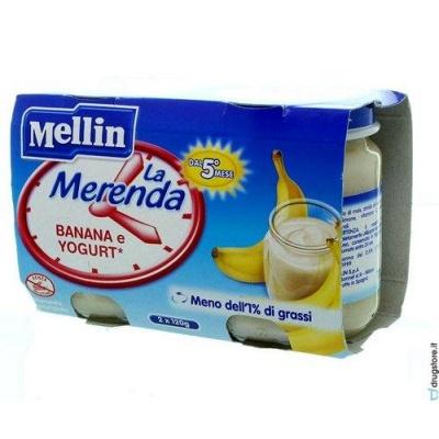 Пюре Mellin Banana e Yogurt від 6 місяців 2/120 г