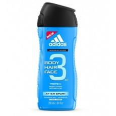 Гель для душу чоловічий Adidas Body Hair Face 3 250мл