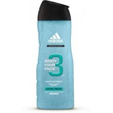 Гель для душа мужской Adidas body hair face 3 mint extract 250ml