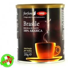 Кава Caffe Brasile miscela di caffe macinato per moka 100% arabica 250г