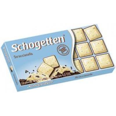 Шоколад Schogetten stracciatella 18 часточок 100 г