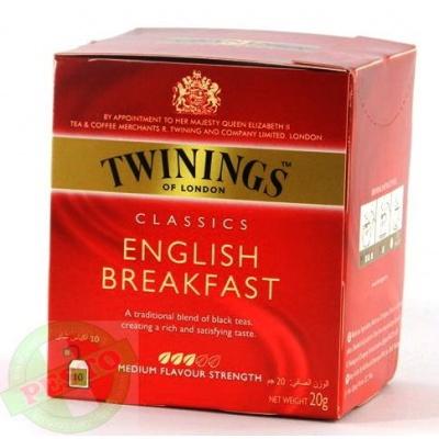 В пакетиках Twinings classics english breakfast 10 шт