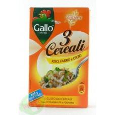 Рис Riso farro e orzo Gallo 3 Cereali 0.8 кг