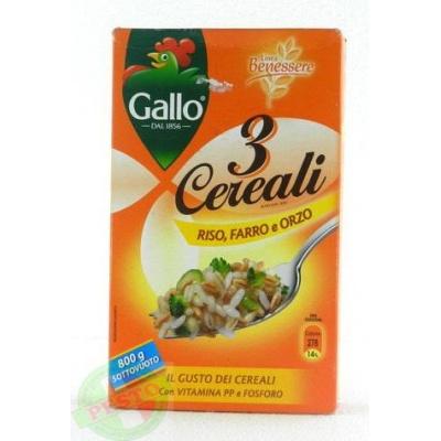 Рис Riso farro e orzo Gallo 3 Cereali 0.8 кг