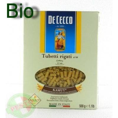 Біологічно чисті та безглютенові De Cecco Tubetti Rigati Kamut Biologico n.64 0.5 кг