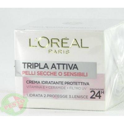 Крем Loreal paris tripla attiva pelli secche o sensibili 50мл 