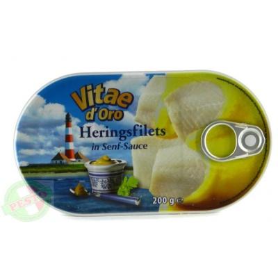 Філе Vita doro Heringsfilets in Senf-Sauce 200 г (оселедця)