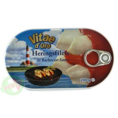 Філе Vita doro Heringsfilets in Barbecue-Sauce 200 г (оселедець)
