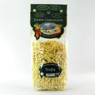 Класичні Tarall'oro Pasta Casereccia Trofie Trafilata al Bronzo 0.5 кг