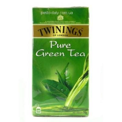 В пакетиках Twinings English Pure Green tea 25 шт