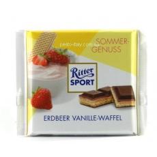 Ritter sport SOMMER-GENUSS ERDBEER VANILLE WAFFEL 100 г