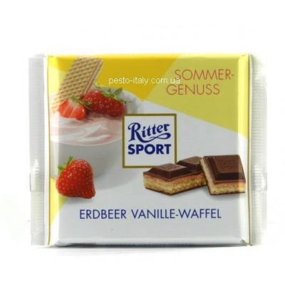 Шоколад Ritter sport SOMMER-GENUSS ERDBEER VANILLE WAFFEL 100 г