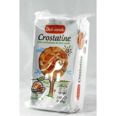 Печиво Dolciando Crostatine con confettura di albicocche 240 г
