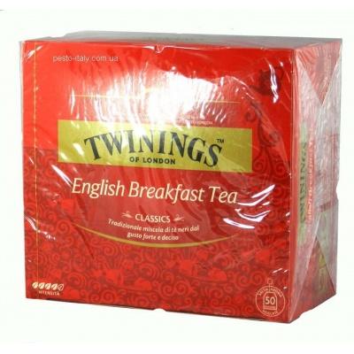 В пакетиках Twinings English Breakfast Tea 50 шт