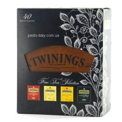 В пакетиках Twinings Fine Tea Selection в дерев'яній упаковці 40 шт