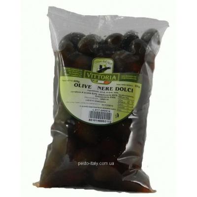 Зелені Vittoria olive nere dolci в пакеті 0.5 кг