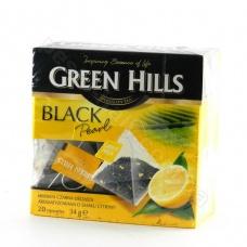 Чай трикутничками Green Hills зі смаком лимона 20 пакетів