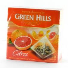 Чай трикутничками Green Hills зі смаком апельсина 20 пакетів