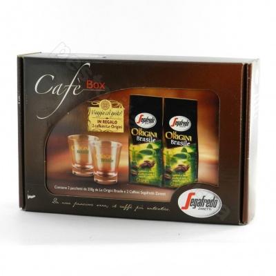 Мелена кава Segafredo brasile 2/250 (Подарунковий набір кави та стакани)