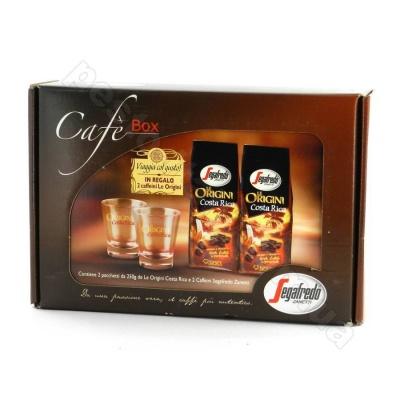 Молотый кофе Segafredo costa rica 2/250 (Подарочный набор кофе и стаканы)