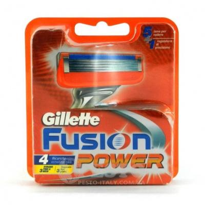 Змінні касети для бриття Gillette Fusion power 4 шт 