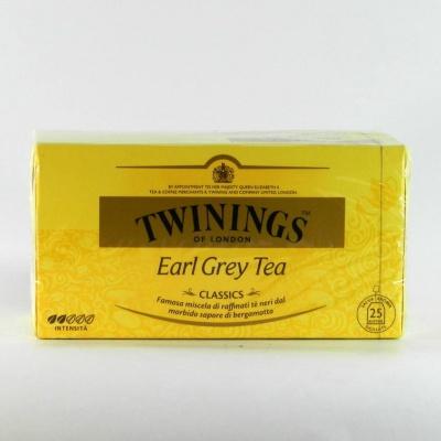 В пакетиках TWININGS Earl grey tea 25 шт