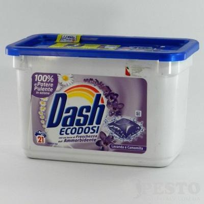 Подушечки для прання Dash ecodosi actilift лаванда з ромашкою 21шт