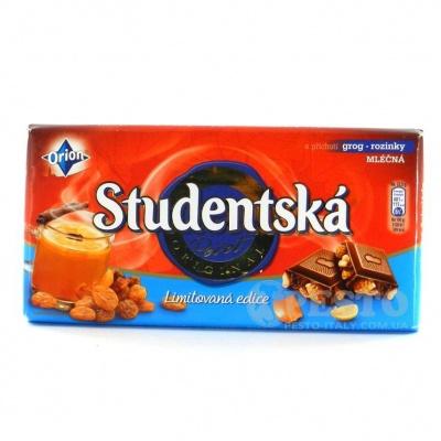 Шоколад Studentska з корицею і родзинками 180 г