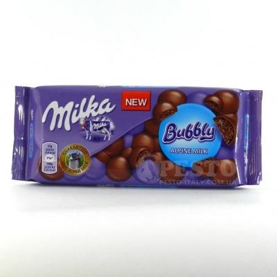 Шоколад Milka молочный с воздушным молочным шоколадом 100 г
