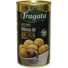 Оливки Fragata зеленые с анчоусами 300гр