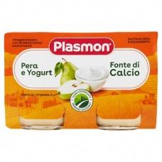 Детское пюре Plasmon груша и йогурт от 6 месяцев, без глютена 120г