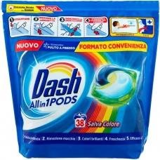 Капсули для прання Dash Salva Colore 38 штук