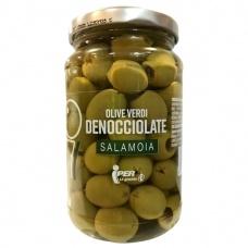 Оливки зелені без кісточки Salamoia 350 г