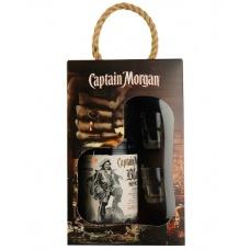 Ром Captain Morgan Black spised 1л подаруковий +2 чарки