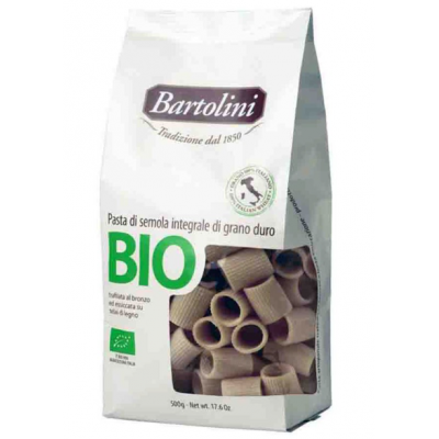 Макарони Bartolini organic Bio Mezze Maniche з темних сорів пшениці 500г