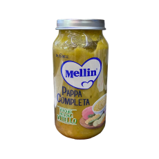 Повнораціонне дитяче харчування Mellini з овочами, макаронами та телятиною 250 г..