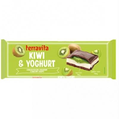 Шоколад молочний Terravita з ківі-йогуртовою начинкою 235 г