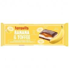 Шоколад молочный Terravita с бананом и карамелью 235г