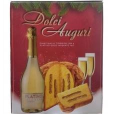 Подарочный набор Dolci Auguri шампанское + панеттон 900г 