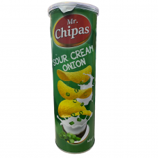 Чіпси Mr.Chips зі смаком сметани та цибулі 160г
