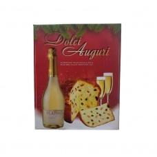 Подарунковий набір Dolci Auguri шампанське + панеттон з родзинками 500г
