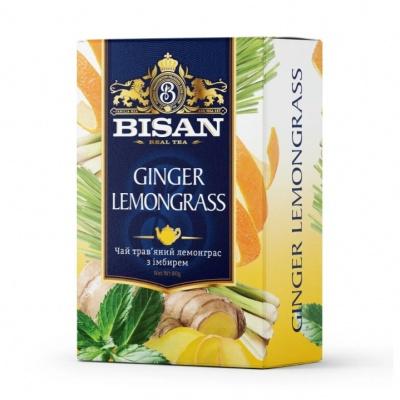 Чай травяной лемонграсс Bisan с имбирем 80г