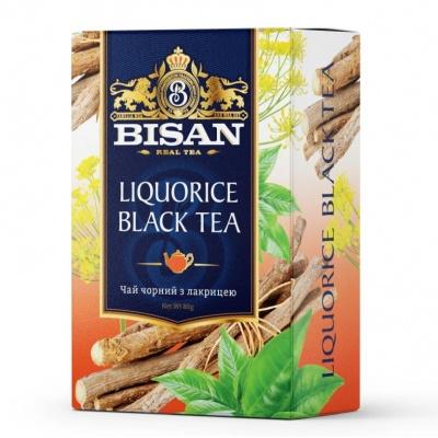 Чай чорний листковий Bisan з лакрицею 80 г